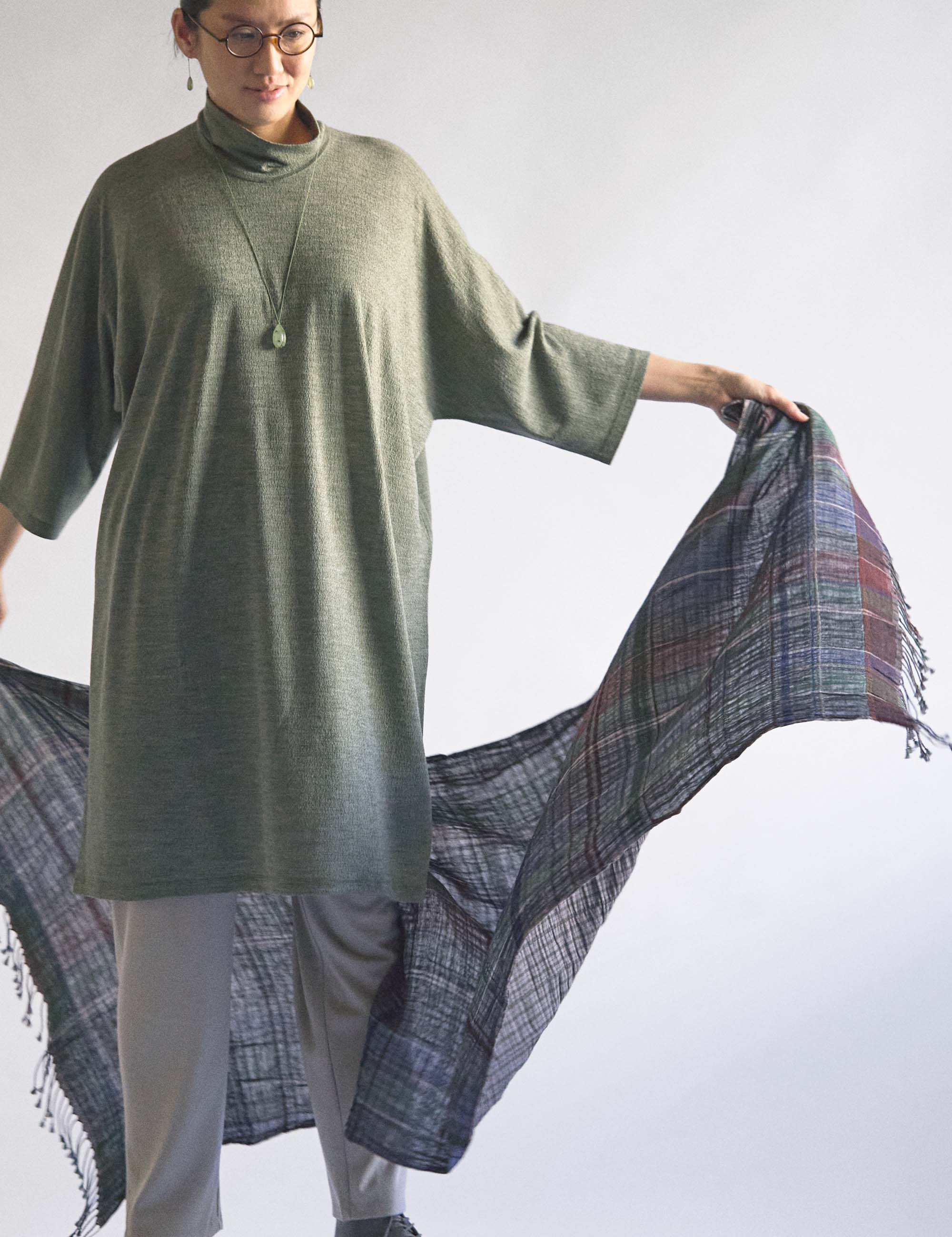 49.チェック二重織りスカーフ(sale) / ヨーガンレール | ヨーガン