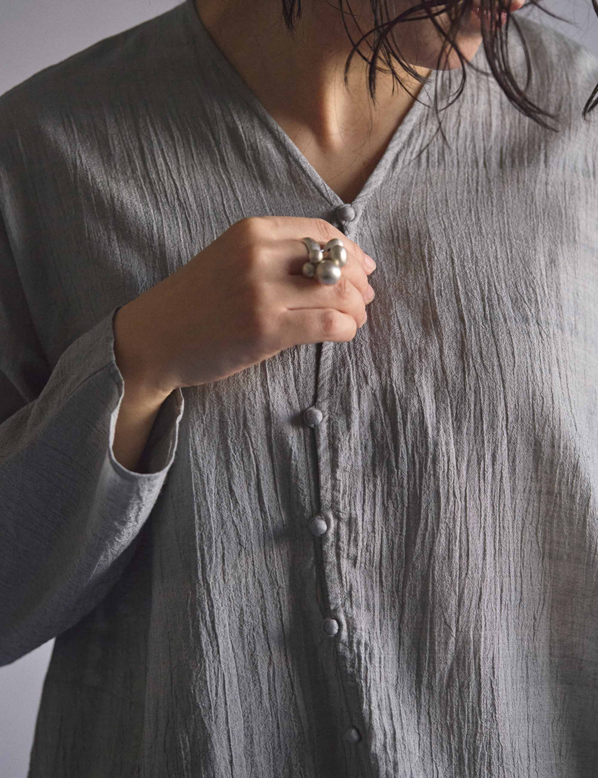 16.シルクコットン縮みのブラウス(sale) / ヨーガンレール | ヨーガン