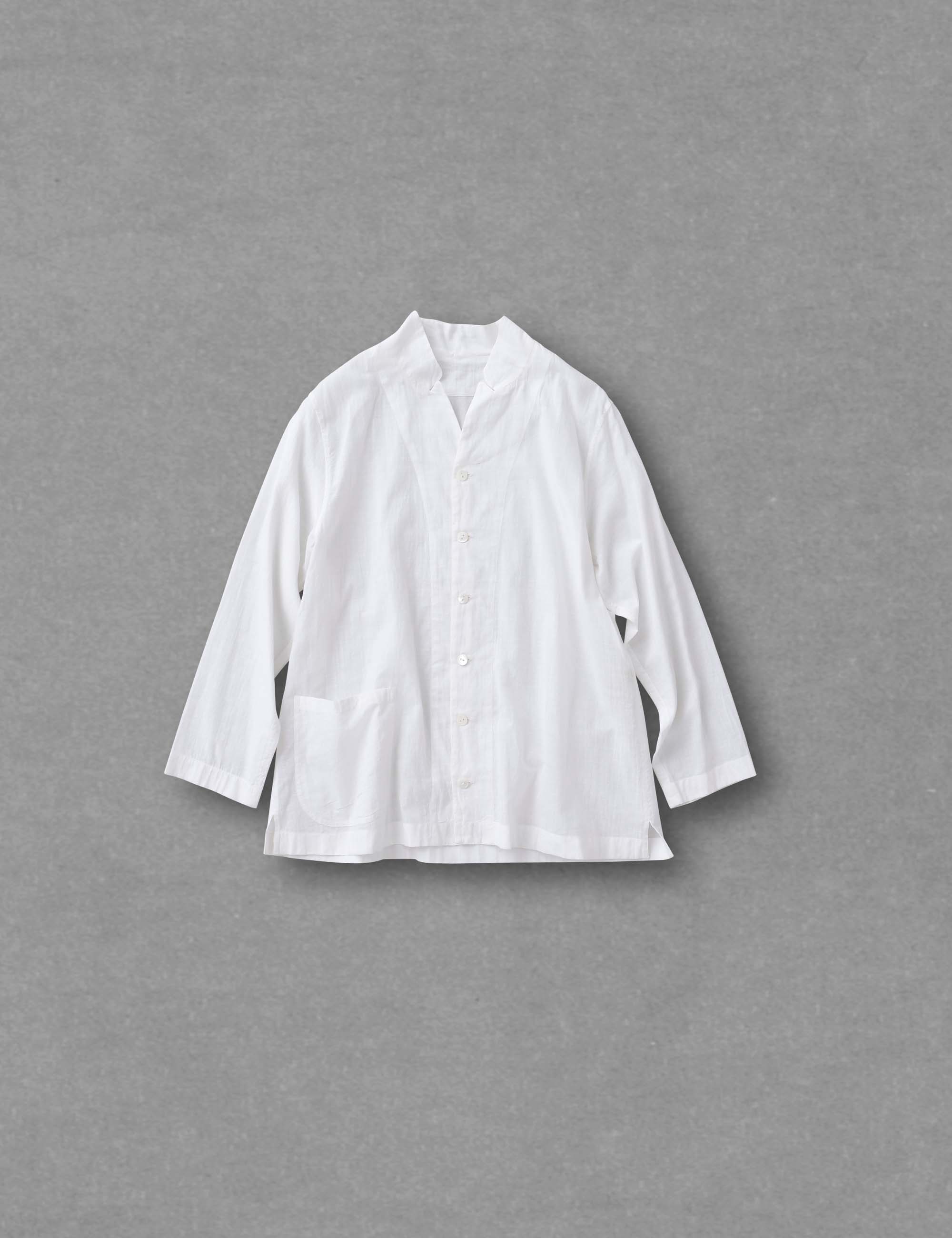 ヨーガンレール ブラウス 15.白コットンのレディスブラウス (sale) / ヨーガンレール | ヨーガン