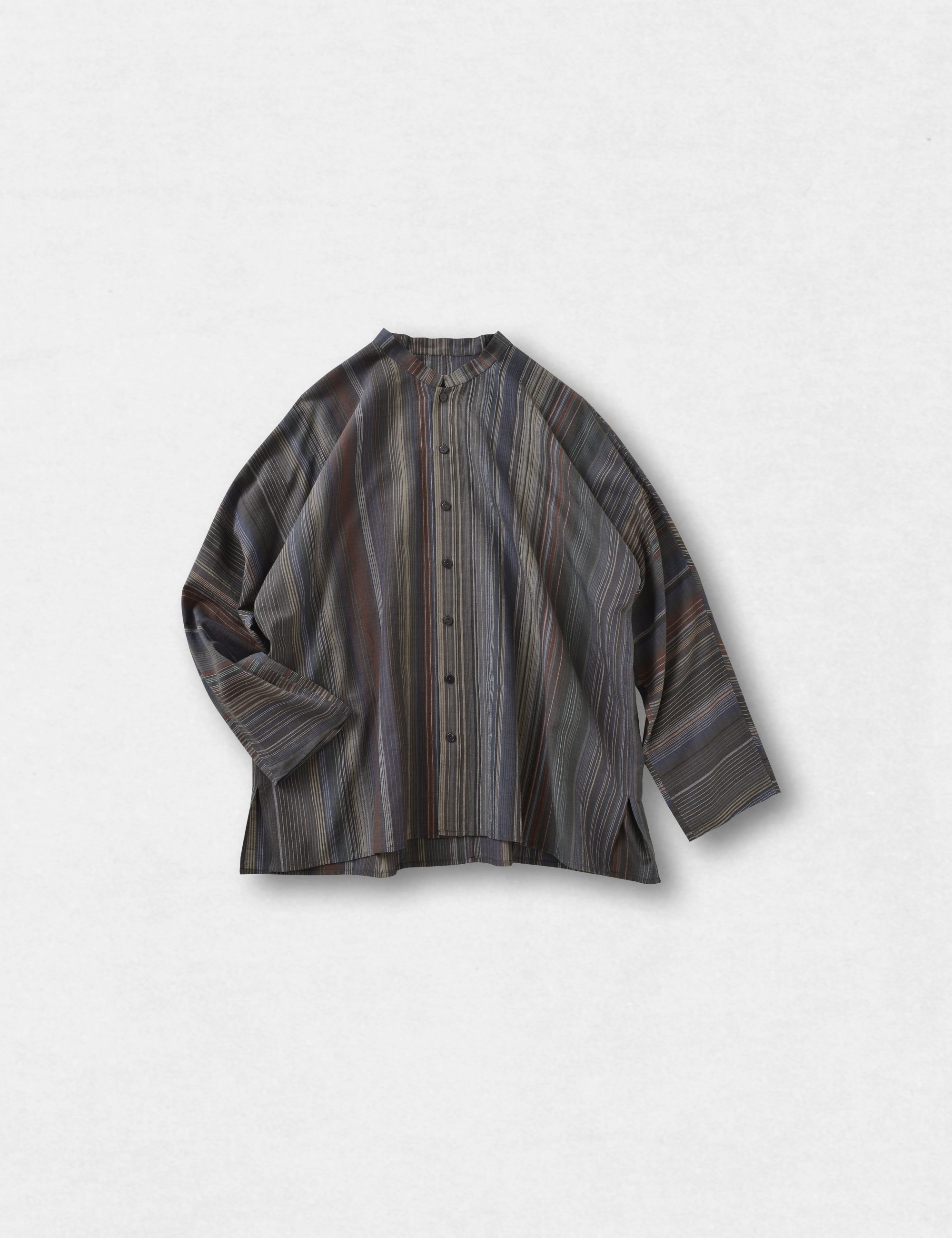 19.シルクコットンストライプのレディスブラウス (sale) / ヨーガン