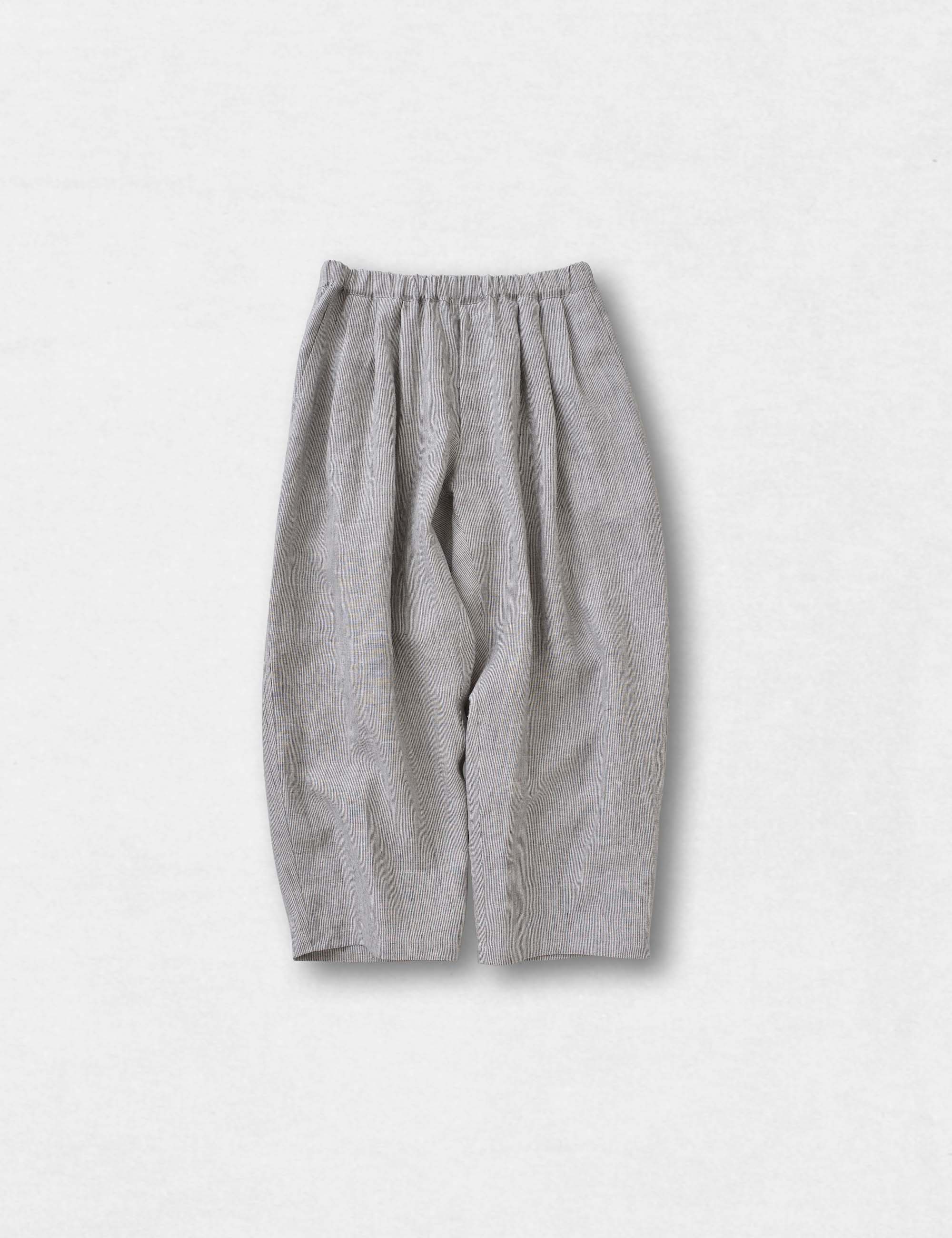 新品 4 8万 Jurgen Lehl 麻縮みワイドパンツ リネンパンツ