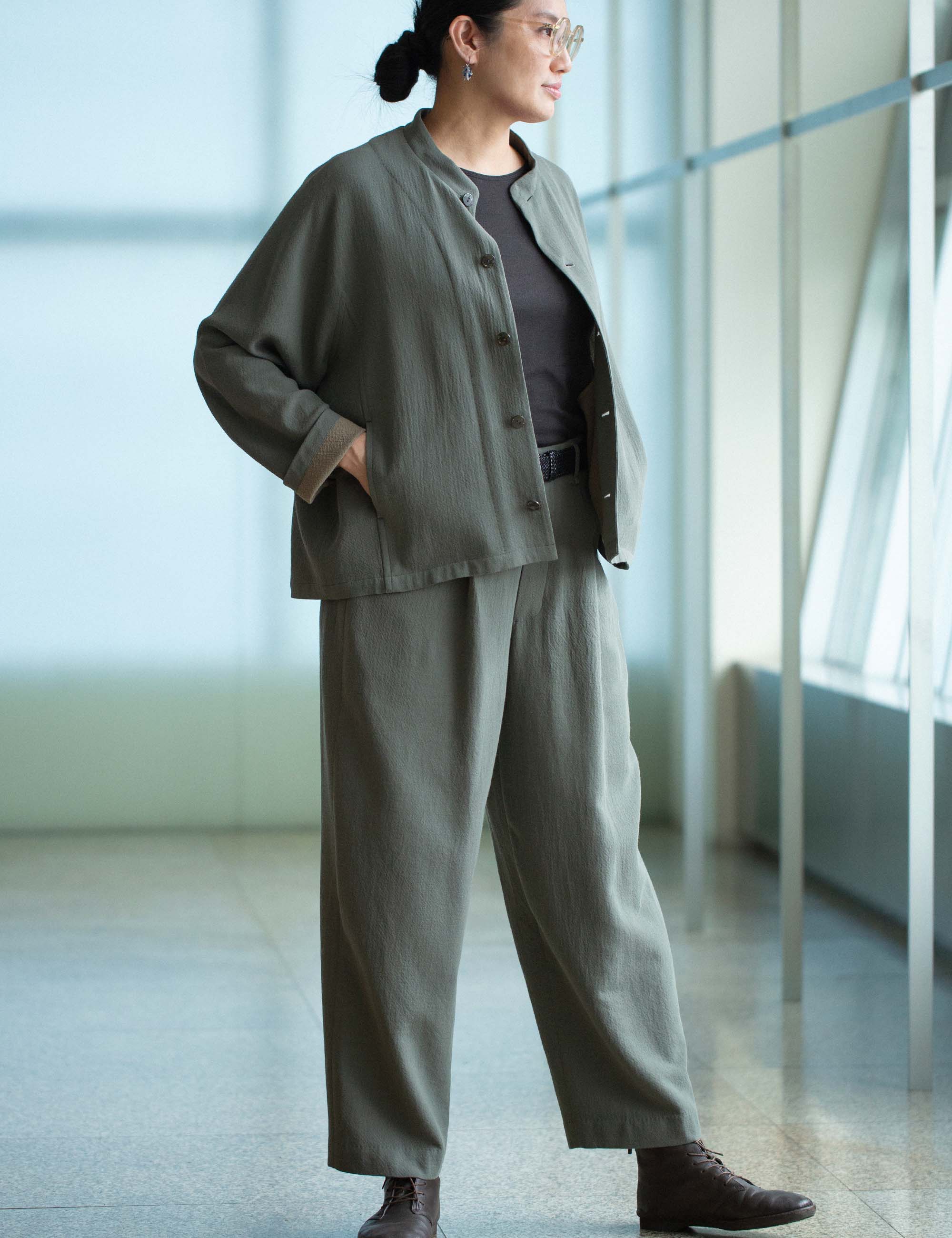 20.ウールコットンダブルのレディスジャケット(sale) / ヨーガンレール