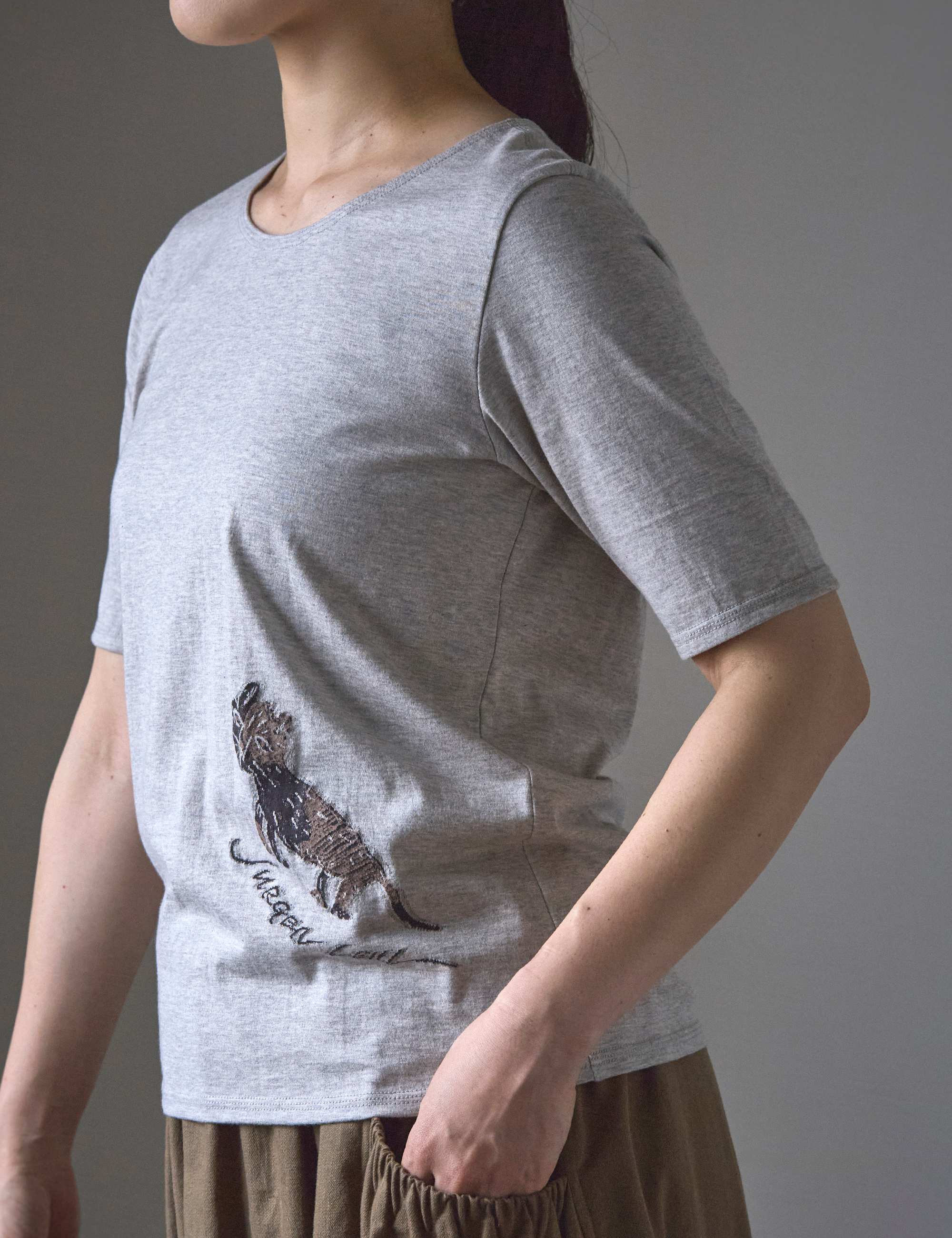 5.コットンインターシャのレディスカットソー (sale) / ヨーガンレール