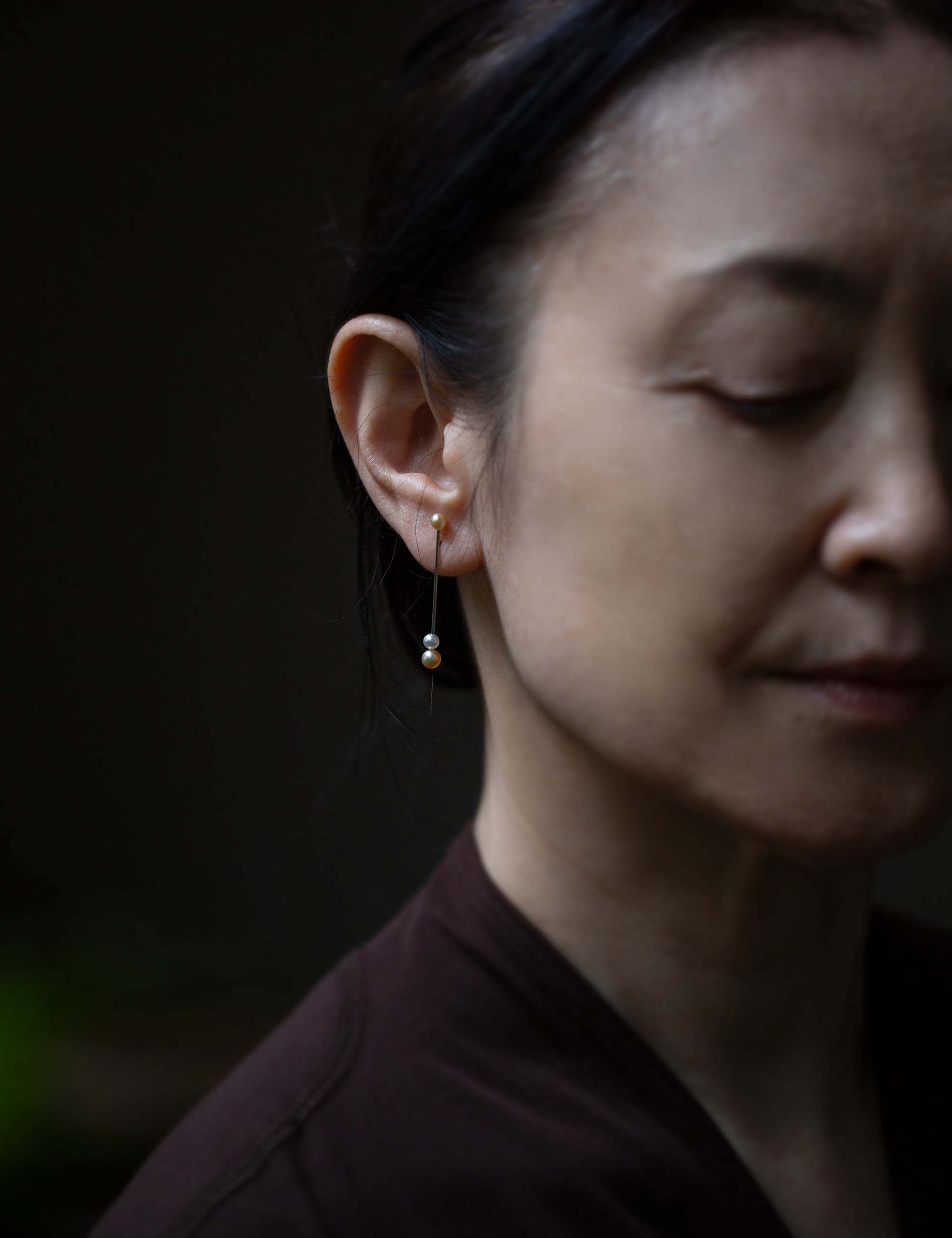 ヨーガンレール ホワイトゴールド ピアス フック 片耳 ババグーリ