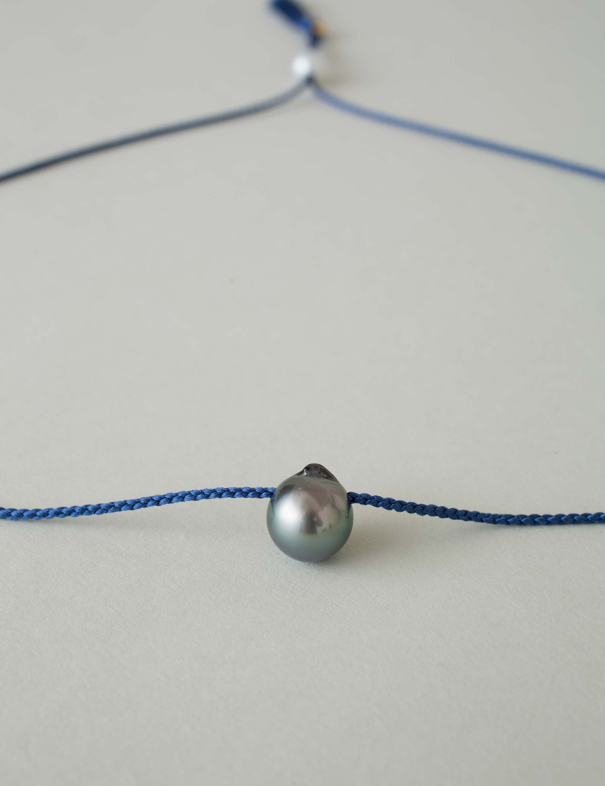 ヨーガンレール　ブルーグレー　シルク編み　ネックレス　ババグーリ ヨーガンレール ブルーグレー シルク編み ネックレス ババグーリ