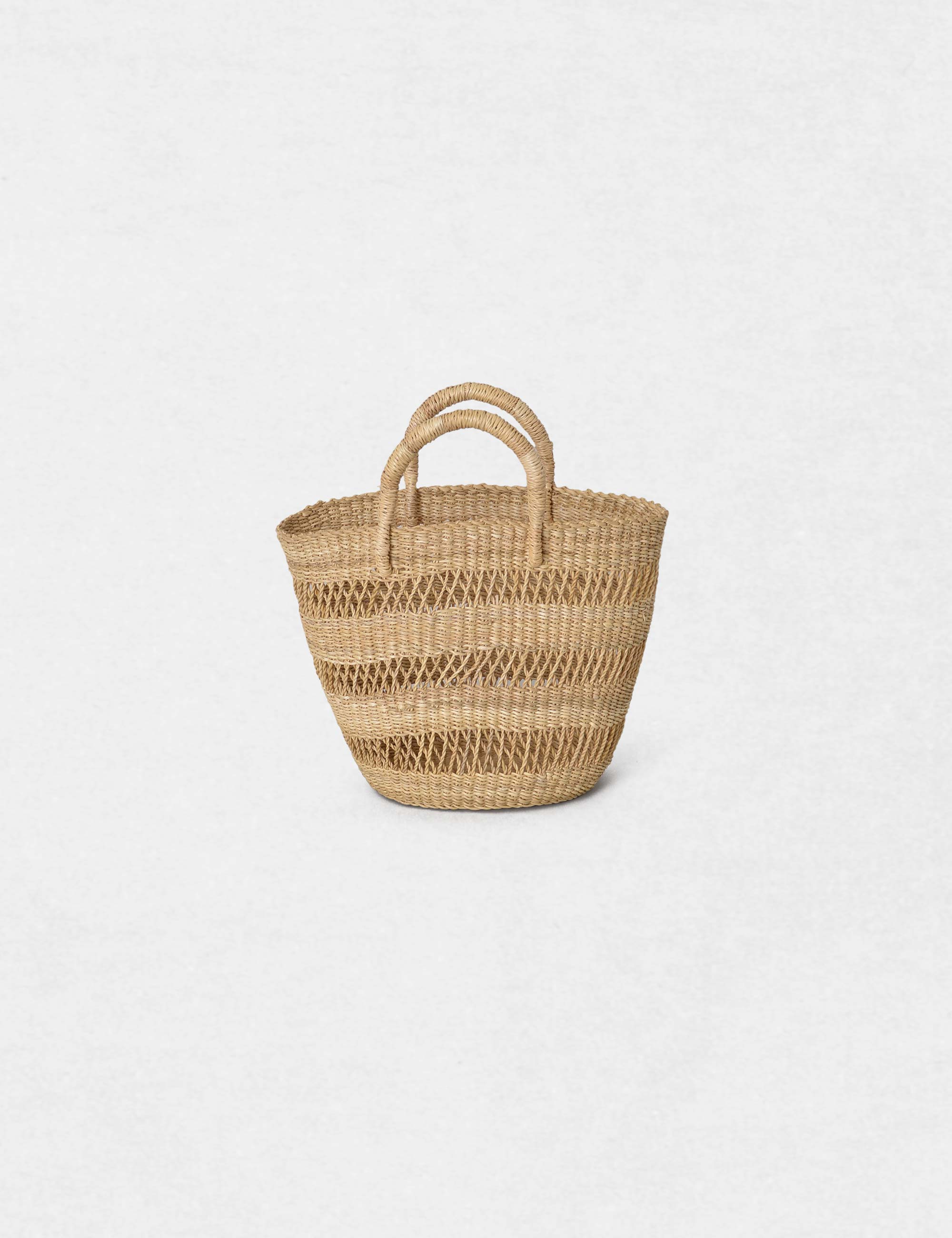 水草の透かし編みかご（小） / ババグーリ