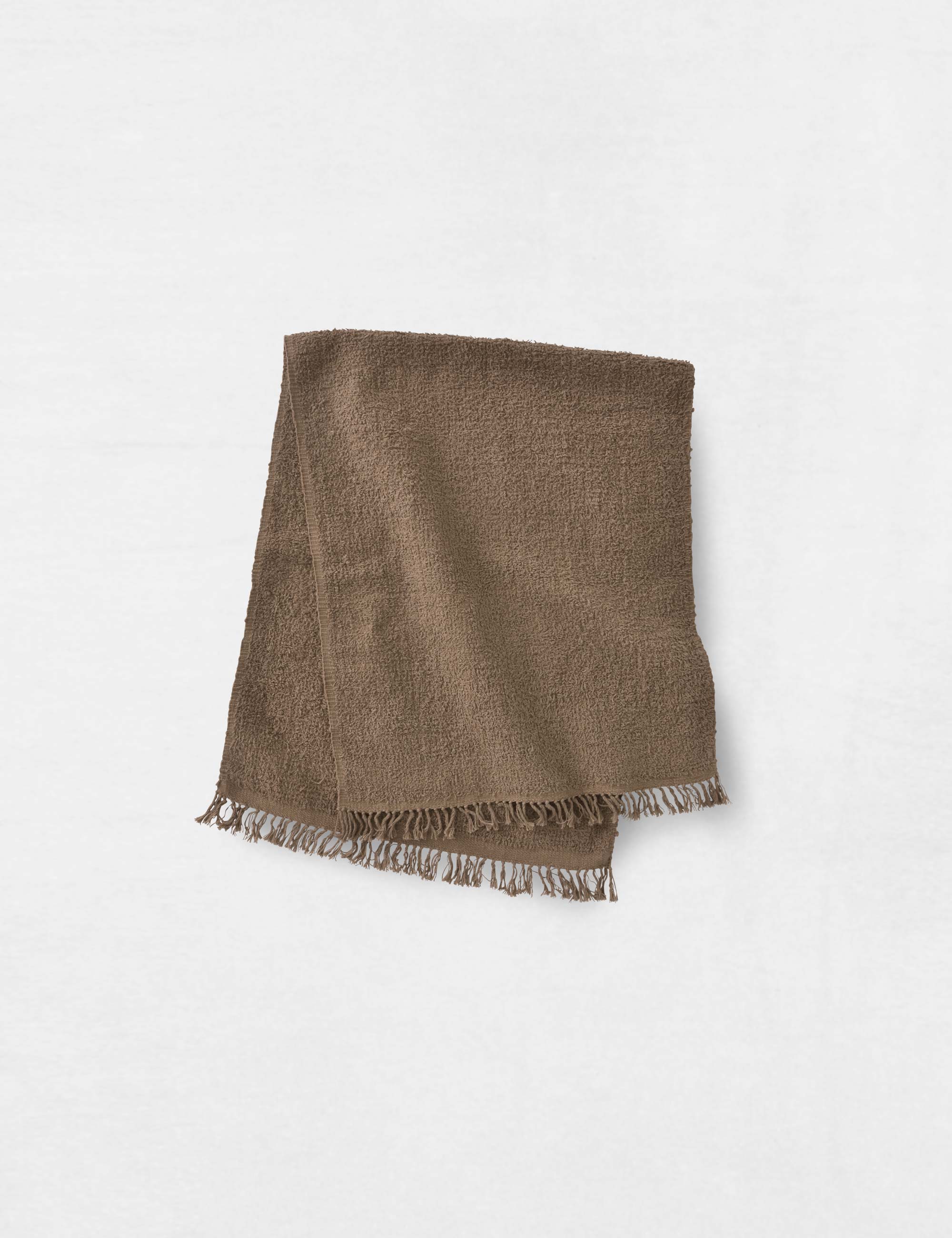 手紡ぎ・手織りパイルのフェイスタオル / ババグーリ