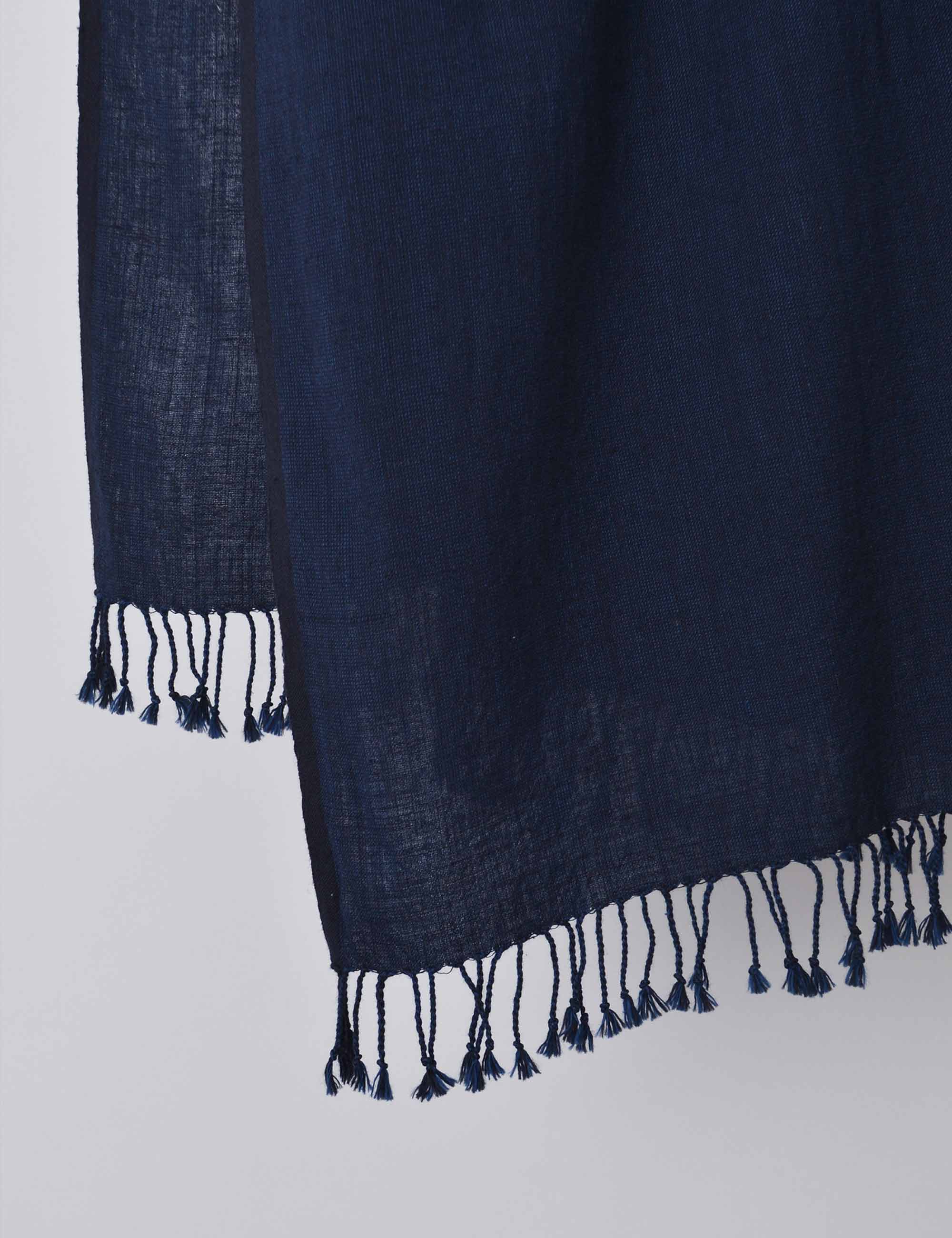 未使用品＊2022年ババグーリ コットン手織りスカーフ 藍色 ヨーガンレール-