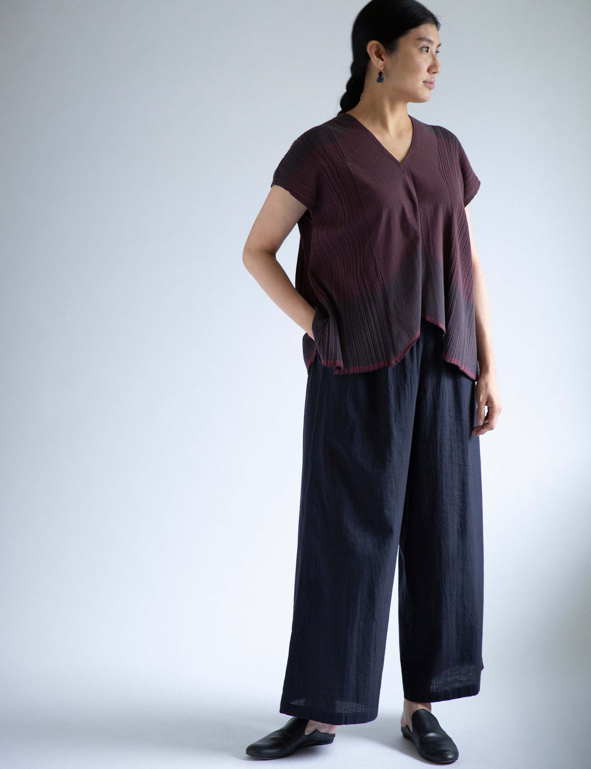 【美品】LEONARD Paris シルク　パンツ　42 42.カーディシャンブレーのレディスパンツ(sale) / ババグーリ