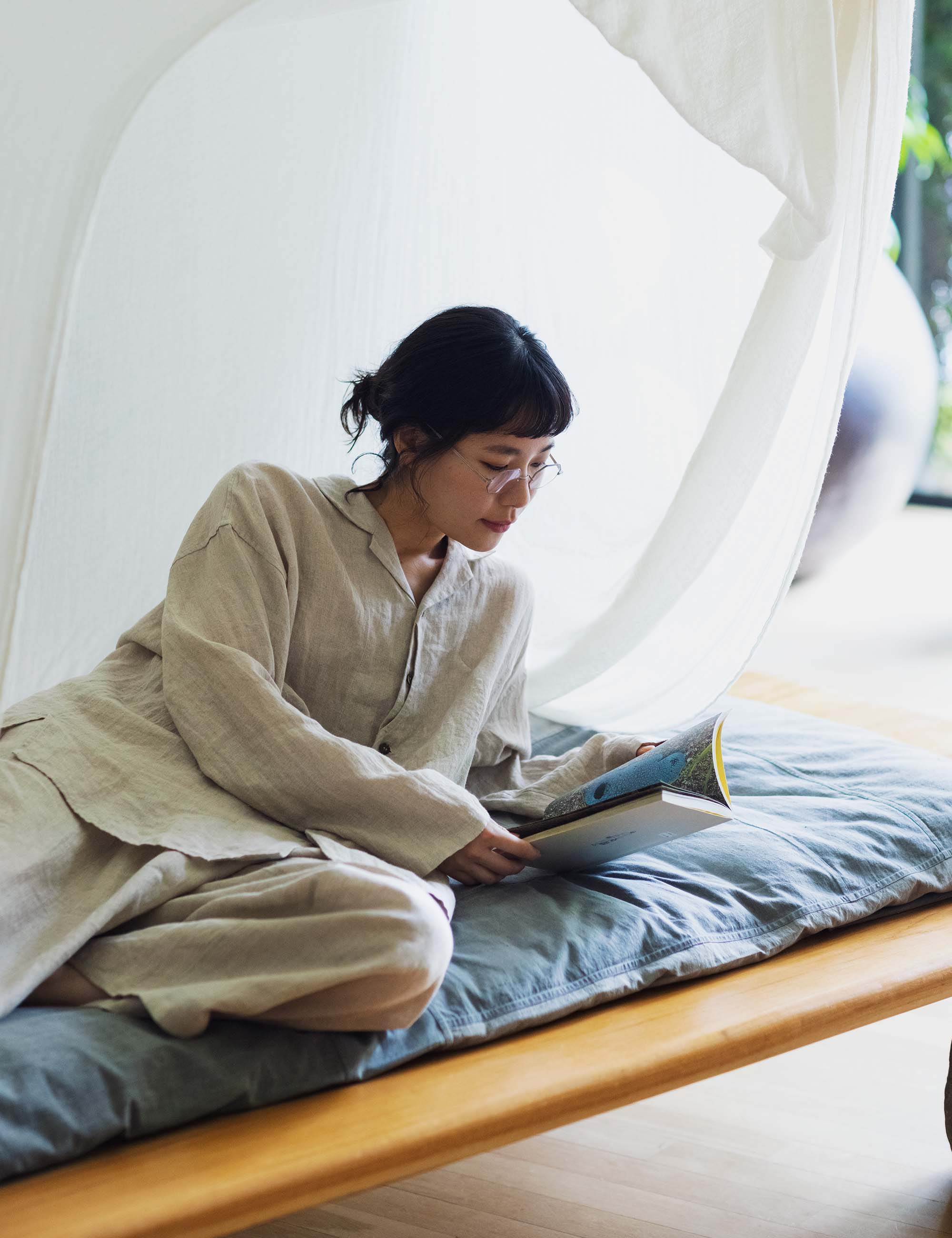 小太郎・ヨーガンレール　リネンシャツ　新品 ヨーガンレール チャイナシャツ スタンドカラー ジャケット シルク