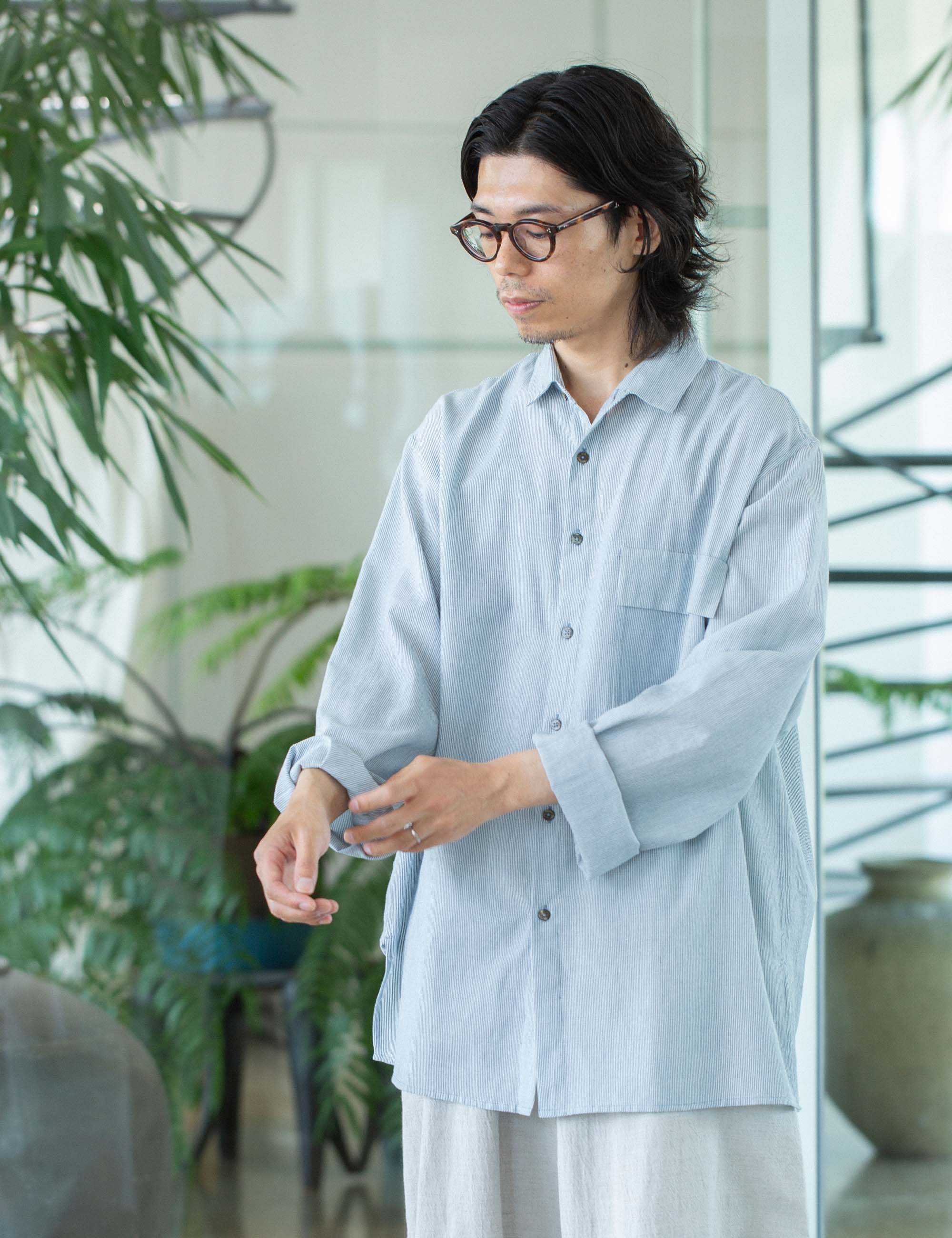 パキスタンコットンのメンズシャツ / ババグーリ | ヨーガンレール