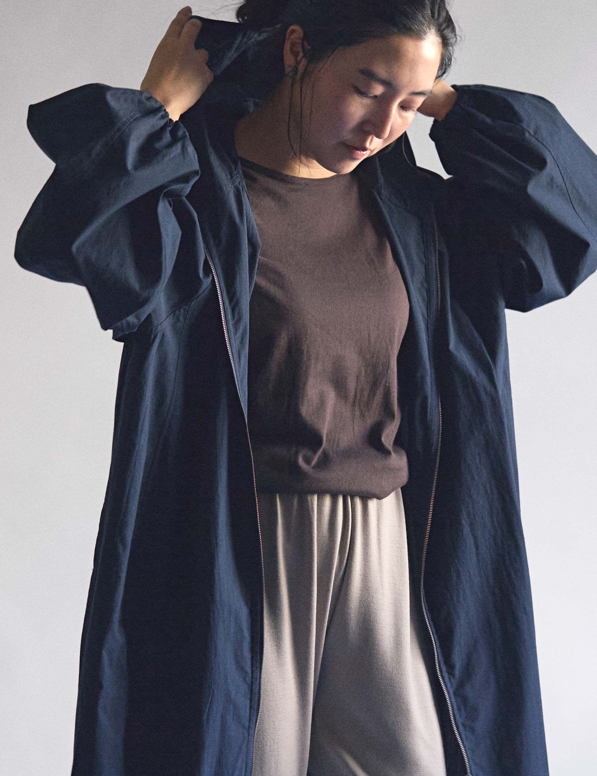 36.ソフトタイプライターのレディスフードジャケット(sale