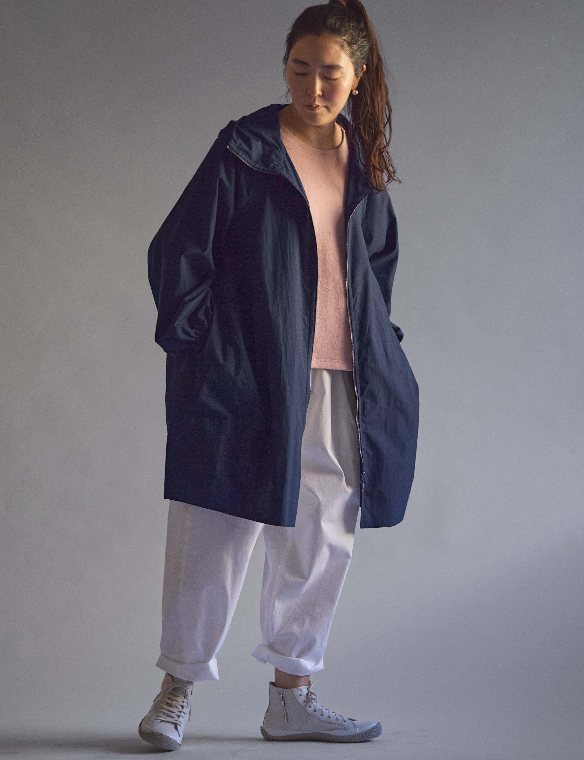 36.ソフトタイプライターのレディスフードジャケット(sale