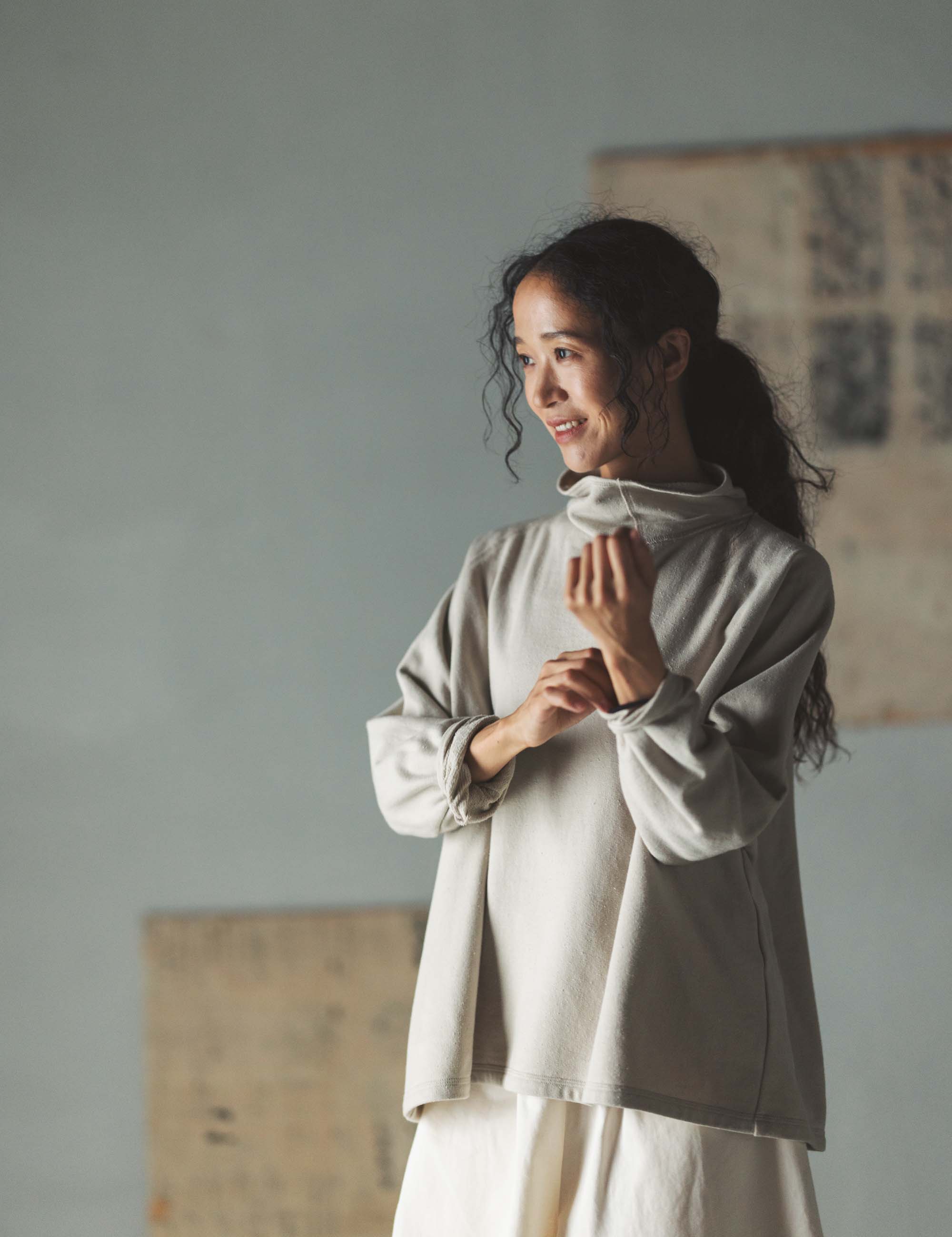 25　ババグーリ　ヨーガンレール コットン裏毛のカットソー 新品未使用 コットン裏毛のレディスカットソー / ババグーリ | ヨーガンレール