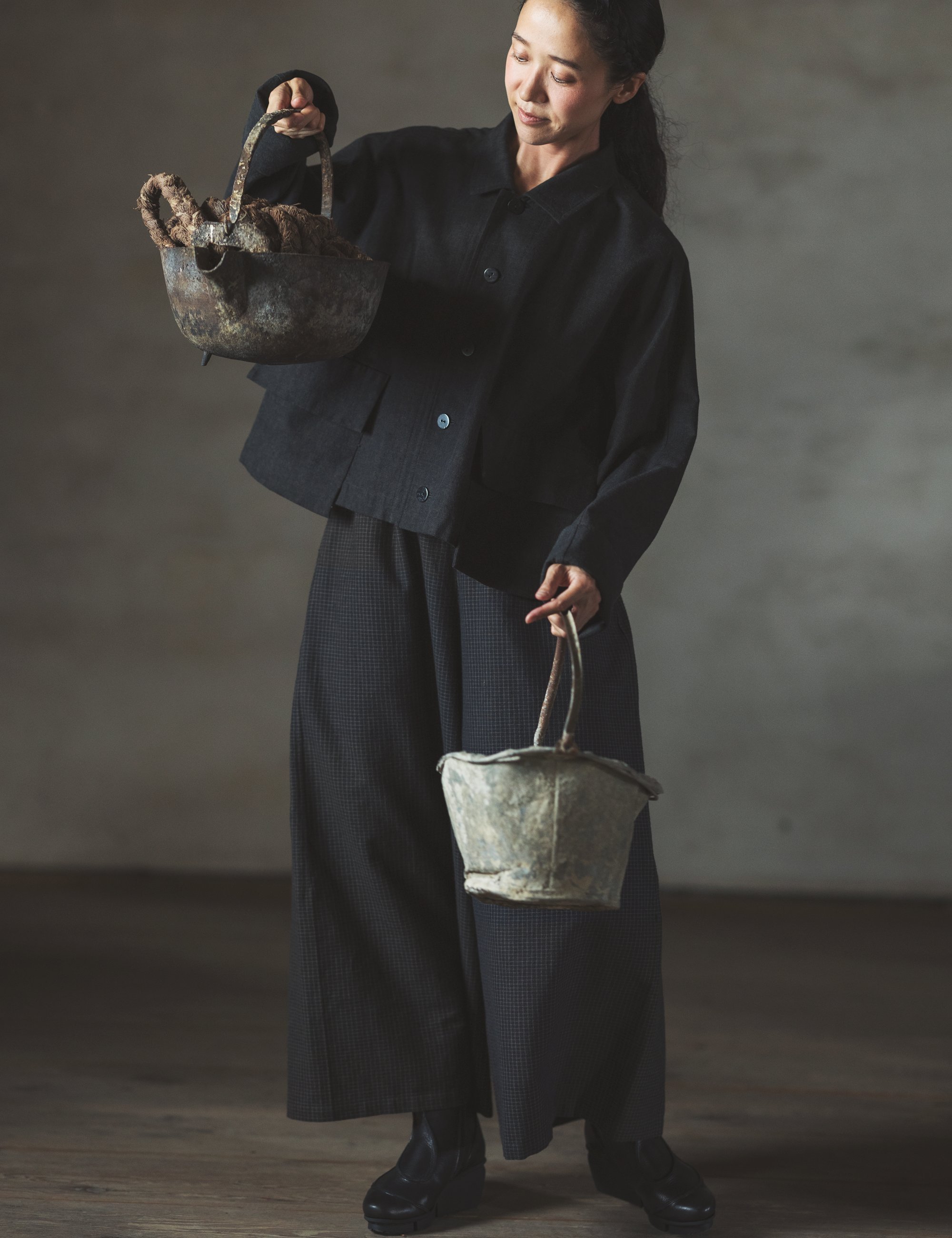 ババグーリ　コットンジャケット　ブラウン Women's Cotton Twill Jacket / Babaghuri | Jurgen Lehl Babaghuri